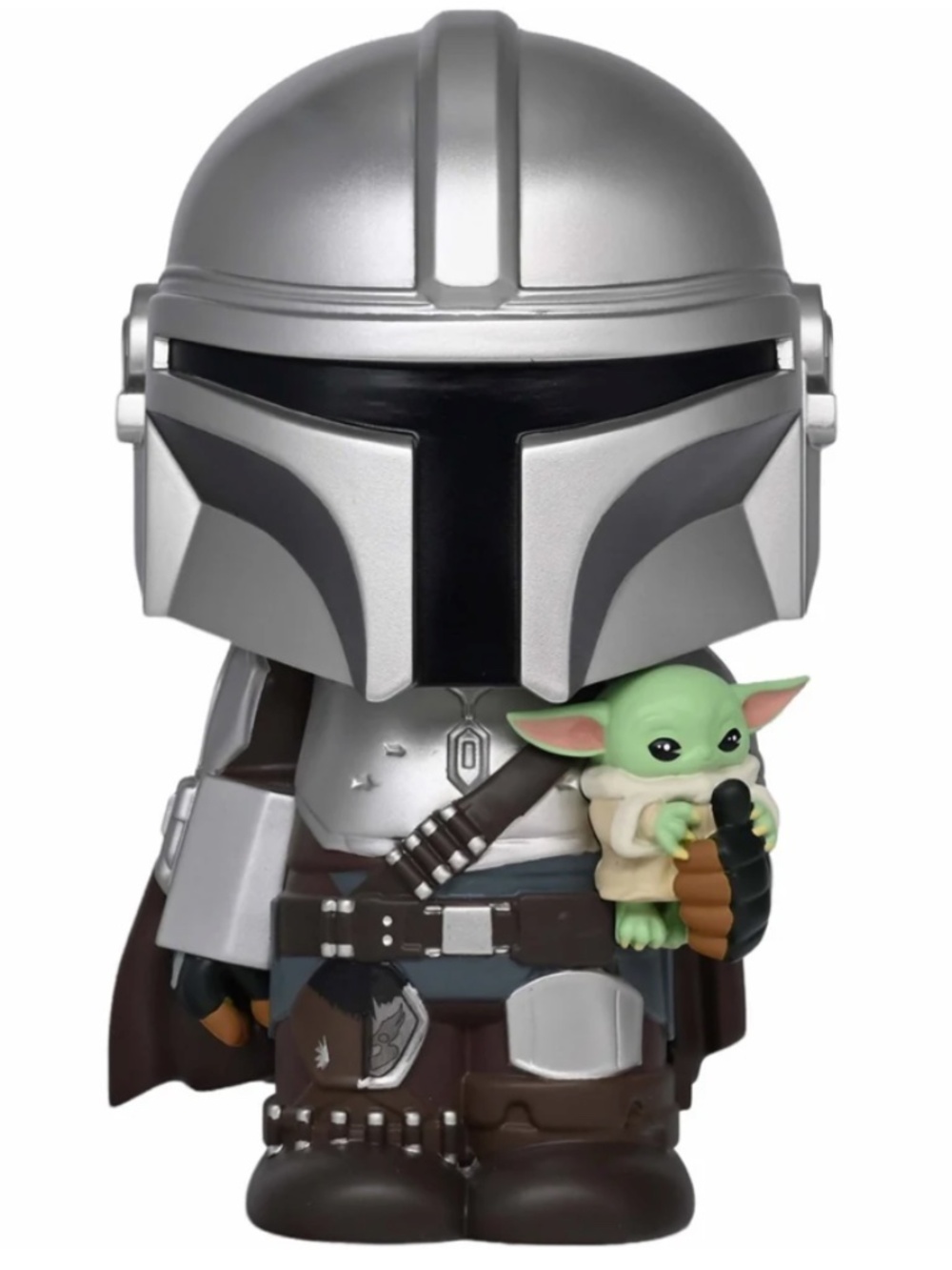 STARS WARS THE MANDALORIAN AND GROGU FIGURAL COIN BANK